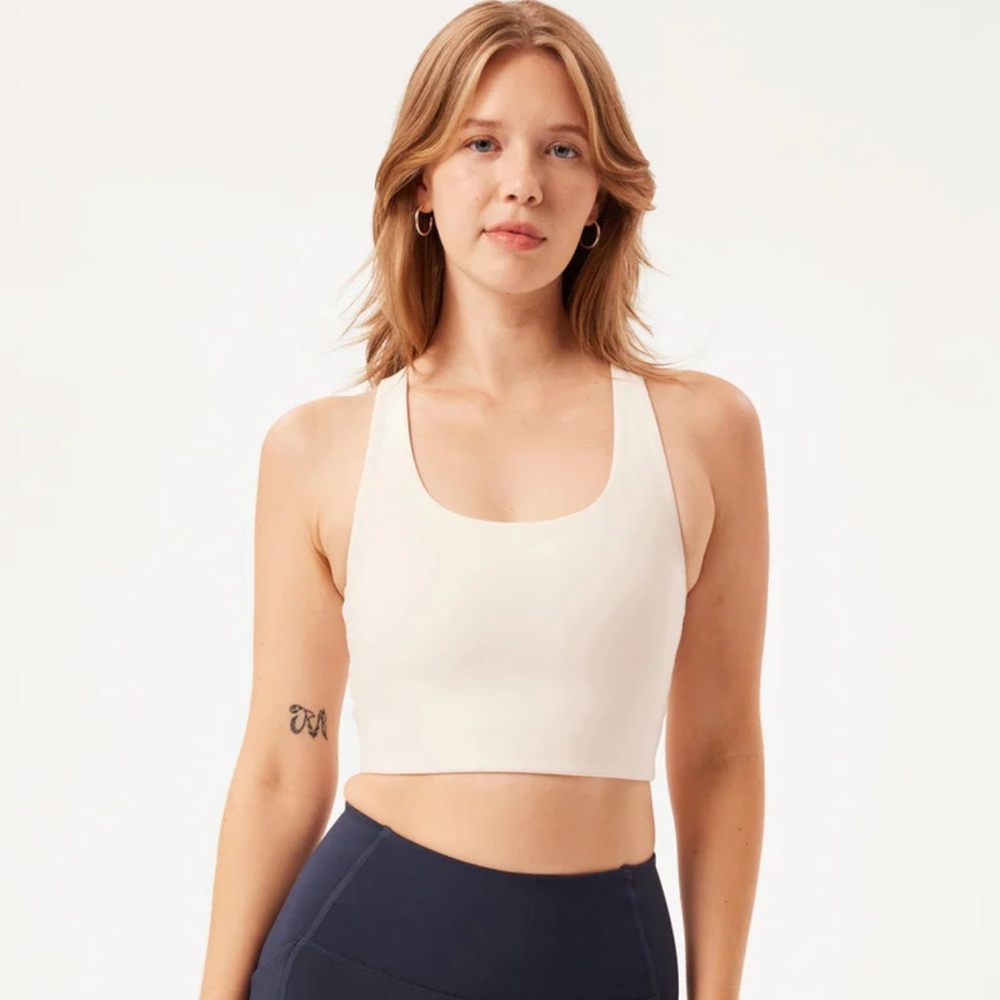 NWT Girlfriend Collective Paloma Racerback Bra in Ivory
